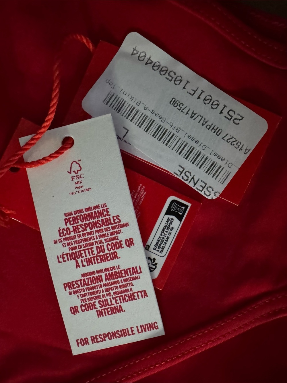 Diesel Brazilian Bikini Bottom in Formula Red - Picture 7 of 12